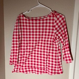 Pink checkered long sleeve